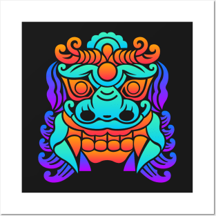 Psychedelic Rave – EDM Chinese Dragon Posters and Art